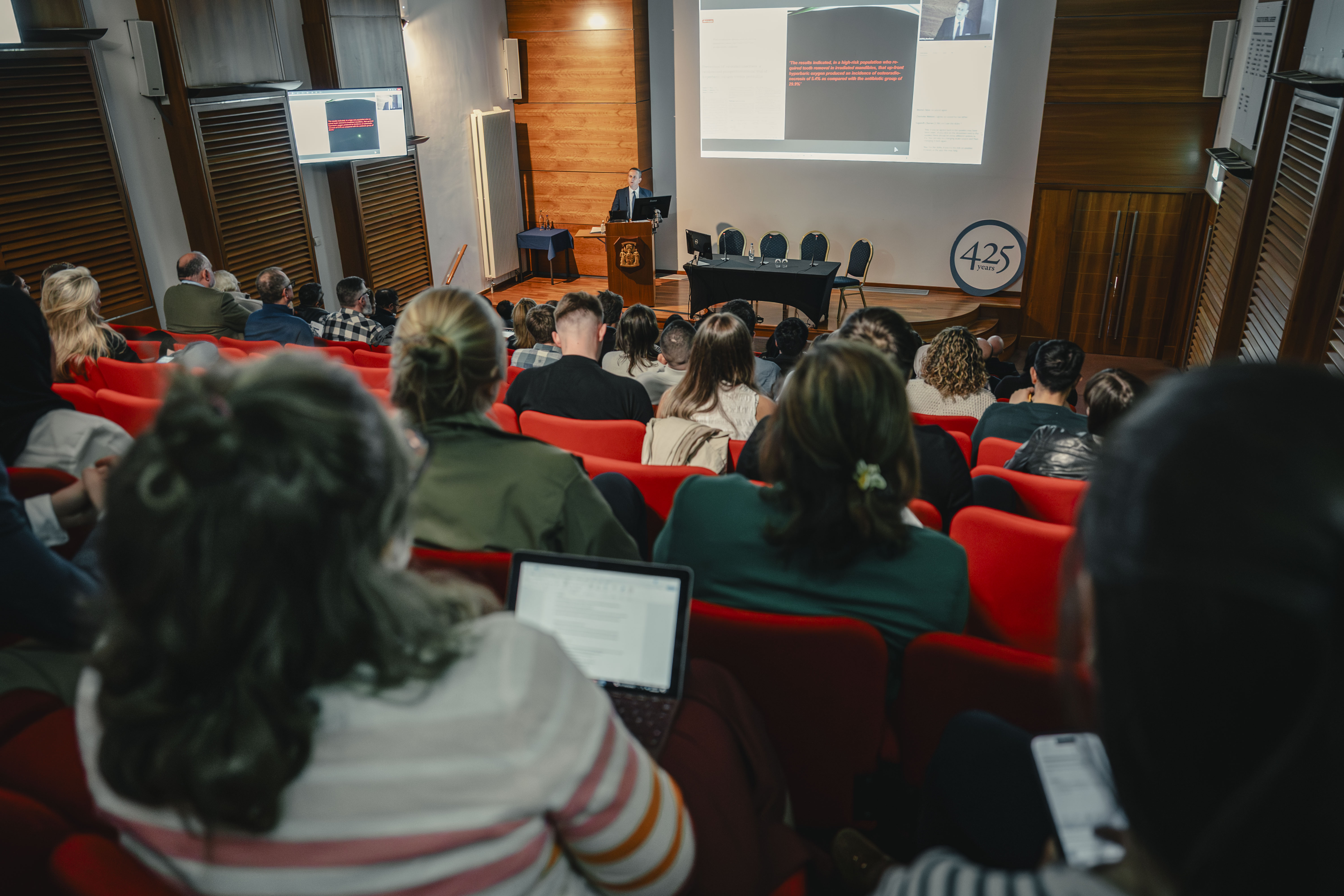 a busy lecture theatre
